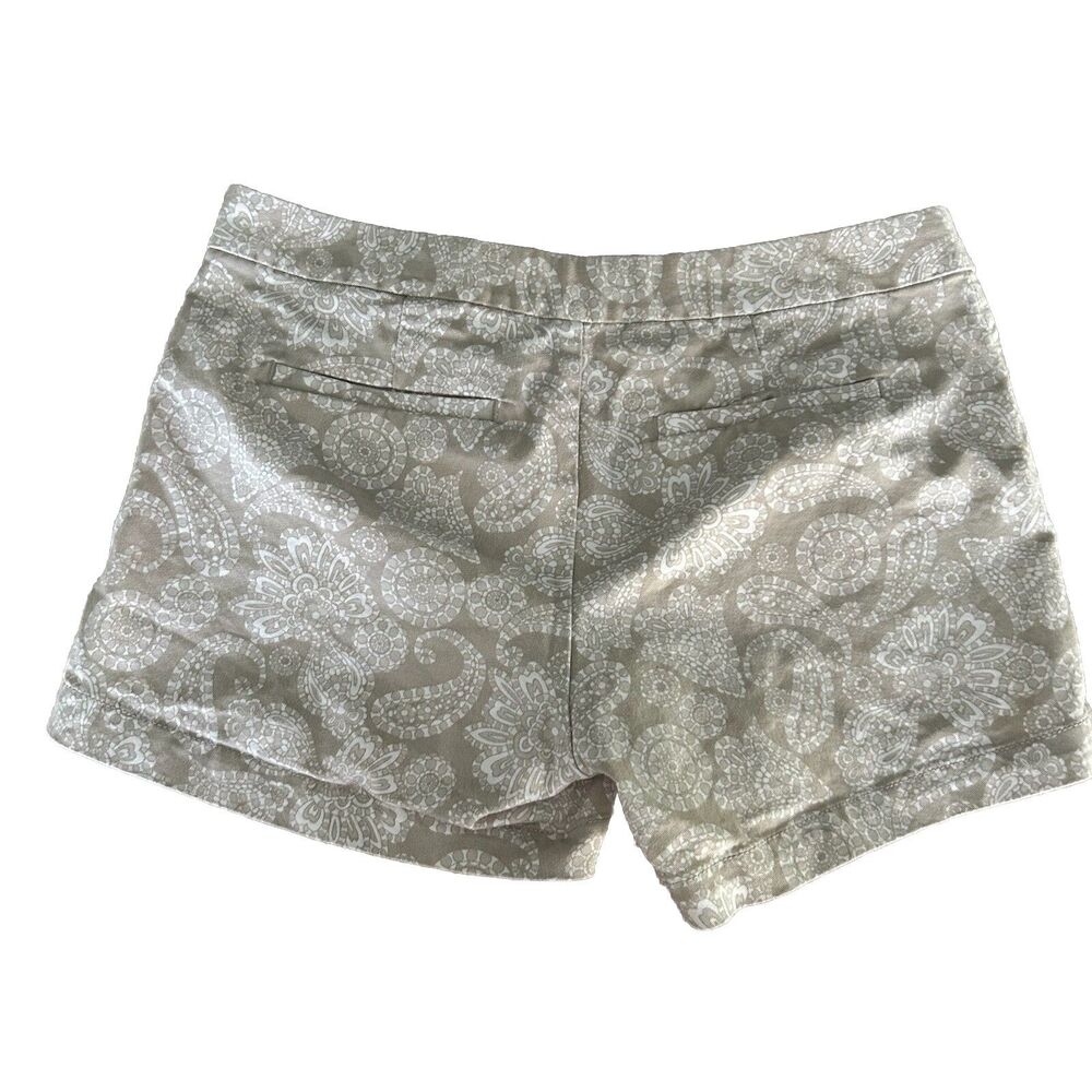 Gap Stretch Shorts Womens 6 All Over Print Paisley Geometric Beige Pockets